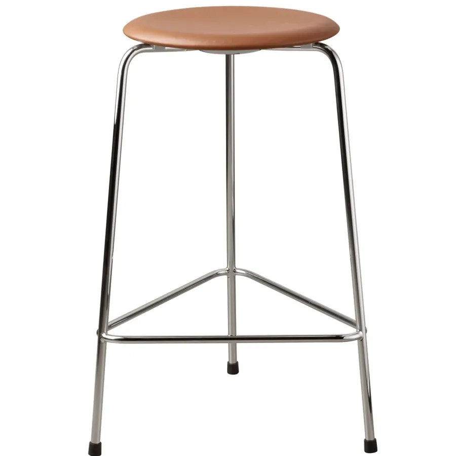 Barstolar-Fritz Hansen High Dot pall läder, Walnut