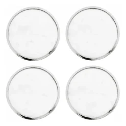 glasunderlägg 4-pack, Vit marmor-förnicklad mässing^Hilke Collection Clearance