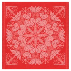 Hjärtbo servett 35x35 cm, Röd^Ekelund Linneväveri Outlet