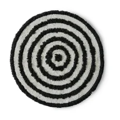 Runda Mattor|Badrumsmattor-HKliving HK Living badrumsmatta Ø120 cm, Monochrome