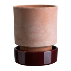 Krukor-Bergs Potter Hoff kruka, Ø16 cm, Raw Rosa-Deep Burgundy