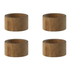 Servettringar & Servettställ-Scandi Living Hollow servettring Ø5 cm 4-pack, Akacia