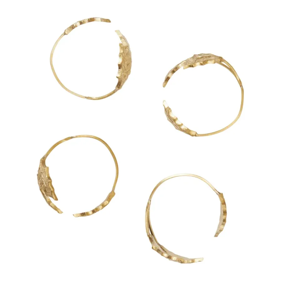 Holly leaf servettring Ø5,3 cm 4-pack, Brass^Ferm Living Best
