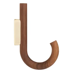 Krokar & Hängare|Krokar & Hängare-Gejst Hook krok 19 cm, Valnöt-mässing