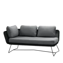 Horizon modulsoffa, Natté grey, höger, svart stativ^Cane-line Outlet
