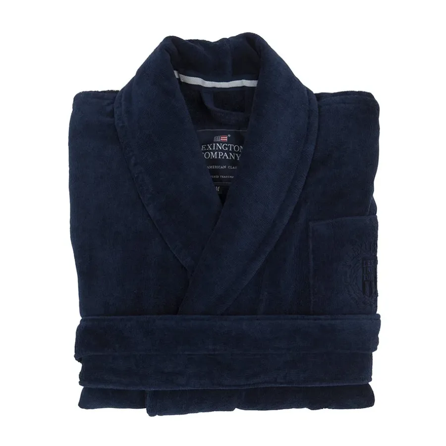 Hotel Velour morgonrock S, Dress Blue^Lexington New