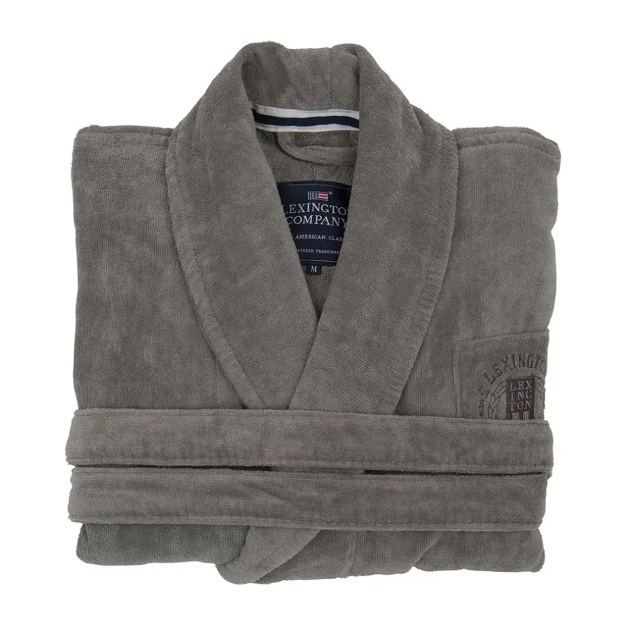 Morgonrockar & Badrockar-Lexington Hotel Velour morgonrock XS, Gray