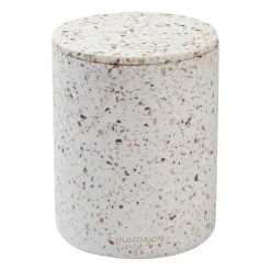 Förvaringsburkar-Humdakin Terrazzo vas med lock Ø13 cm, Red/Beige
