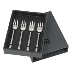 Hune tårtgaffel 4-pack, Brushed satin^Broste Copenhagen