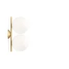 Vägglampor-Flos IC lights C/W1 Double vägglampa, Borstad mässing-opal