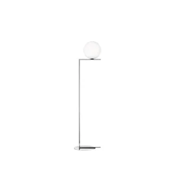 Läslampor|Golvlampor-Flos IC lights F1 golvlampa, Krom-opal