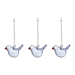 glasfågel, Klarblå, mini, 3-pack^Iittala Clearance