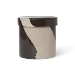 Inlay förvaringsburk Ø14,5 cm, Sand-brown^Ferm Living Outlet