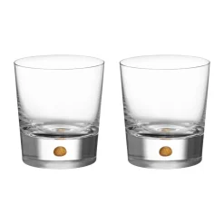 Whiskeyglas & Konjaksglas-Orrefors Intermezzo double old fashioned 40 cl 2-pack, Guld
