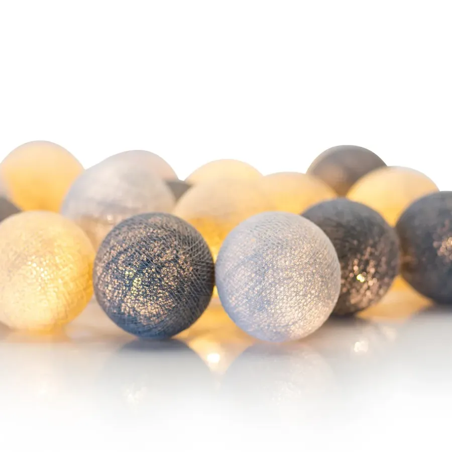 Ljusslingor & Dekorationsbelysning-Irislights Greige, 35 bollar