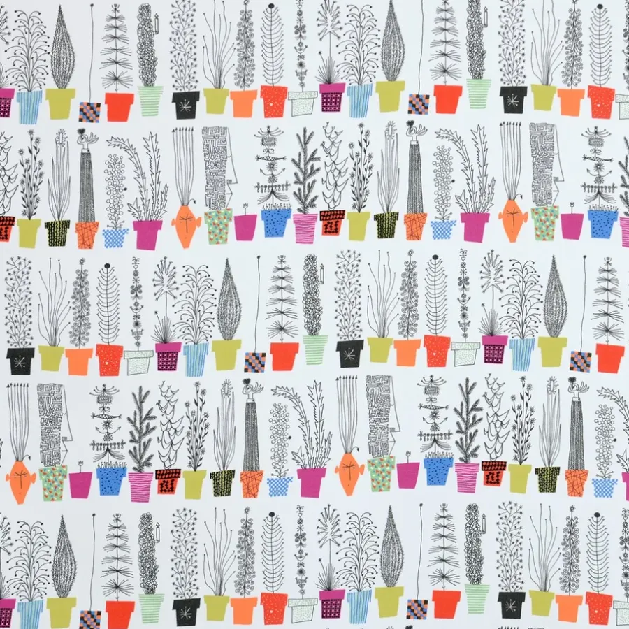 Italiensk blomsterhylla tyg, multi^Almedahls