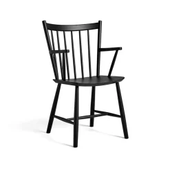 J42 karmstol, Black lacquered beech^HAY