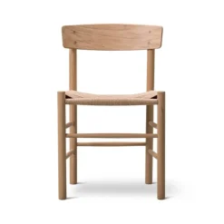 J39 stol, Ljus oljad ek-flätad natur^Fredericia Furniture New