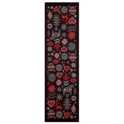 Julnatt löpare, svart^Ekelund Linneväveri Hot