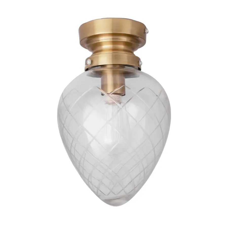 Plafonder-Globen Lighting Juni IP44 plafond, Slipad klar