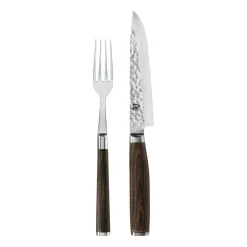 Grillbestick-KAI Shun Premier kniv & gaffel set, Krom-brun
