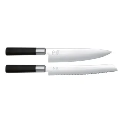 Wasabi Black bröd- & kockkniv set, 2 delar^KAI Sale