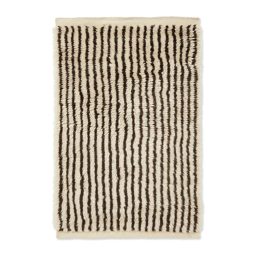 Gångmattor|Bomulls- & Trasmattor-Ferm Living Kami matta, Off white-coffee, 80x120 cm