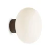 Karl-Johan vägglampa, Smoked oak-white opal glass^New Works New