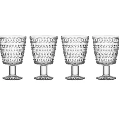 Dricksglas-Iittala Kastehelmi dricksglas på fot 26 cl 4-pack, Klar