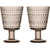 Kastehelmi dricksglas på fot 26 cl 2-pack, Linne^Iittala Clearance