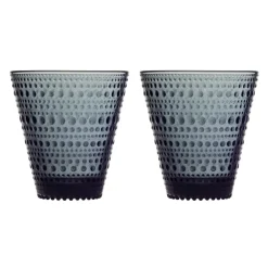 Kastehelmi glas 30 cl 2-pack, Mörkgrå^Iittala New