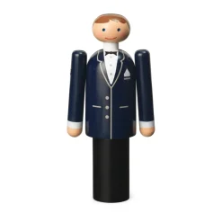 Kay Bojesen brudgum, Blå-svart-vit, 12 cm^Kay Bojesen Denmark Outlet