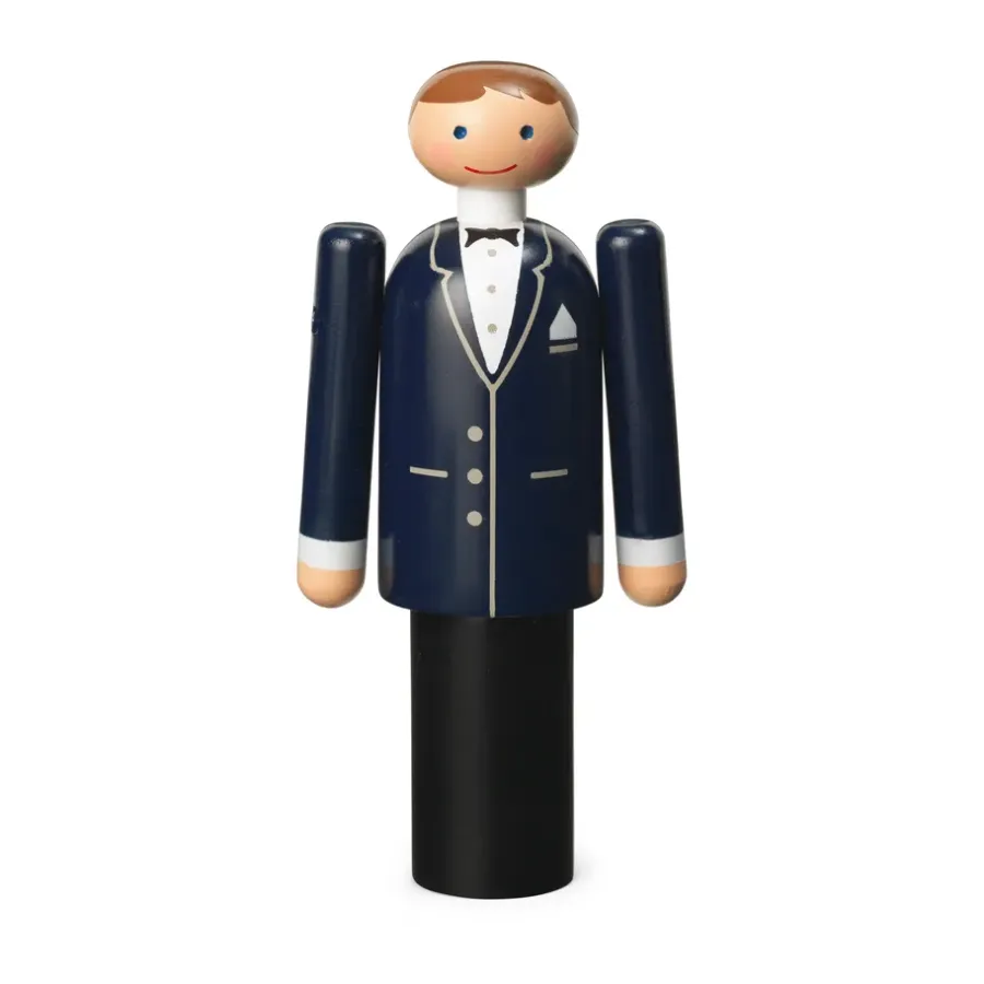 Kay Bojesen brudgum, Blå-svart-vit, 12 cm^Kay Bojesen Denmark Outlet