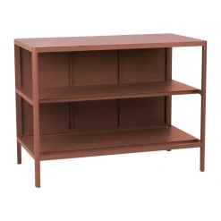 Kelia utekök bänk med hyllor, Zin red, 121x91x64 cm^Brafab Discount