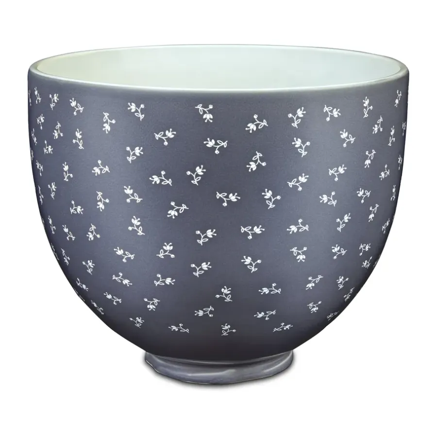 Tillbehör Köksmaskiner-KitchenAid keramikskål utan handtag 4,7 L, Vintage floras