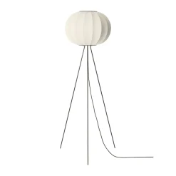 Knit-Wit 45 Round High golvlampa, Pearl white^Made By Hand