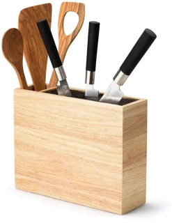 Knivförvaring|Knivblock-Continenta Knivhållarlåda med Redskapsfack, 21x9 cm