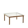 Soffbord-HAY Kofi soffbord, Walnut-ribbed glass, 80 cm