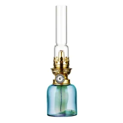 Fotogen- & Oljelampor-Karlskrona Lampfabrik Koholmen fotogenlampa, aquamarin