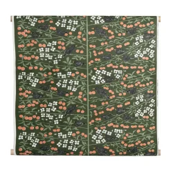 Tyger & Metervaror-Almedahls Körsbärsträdgården tyg, Mörkgrön