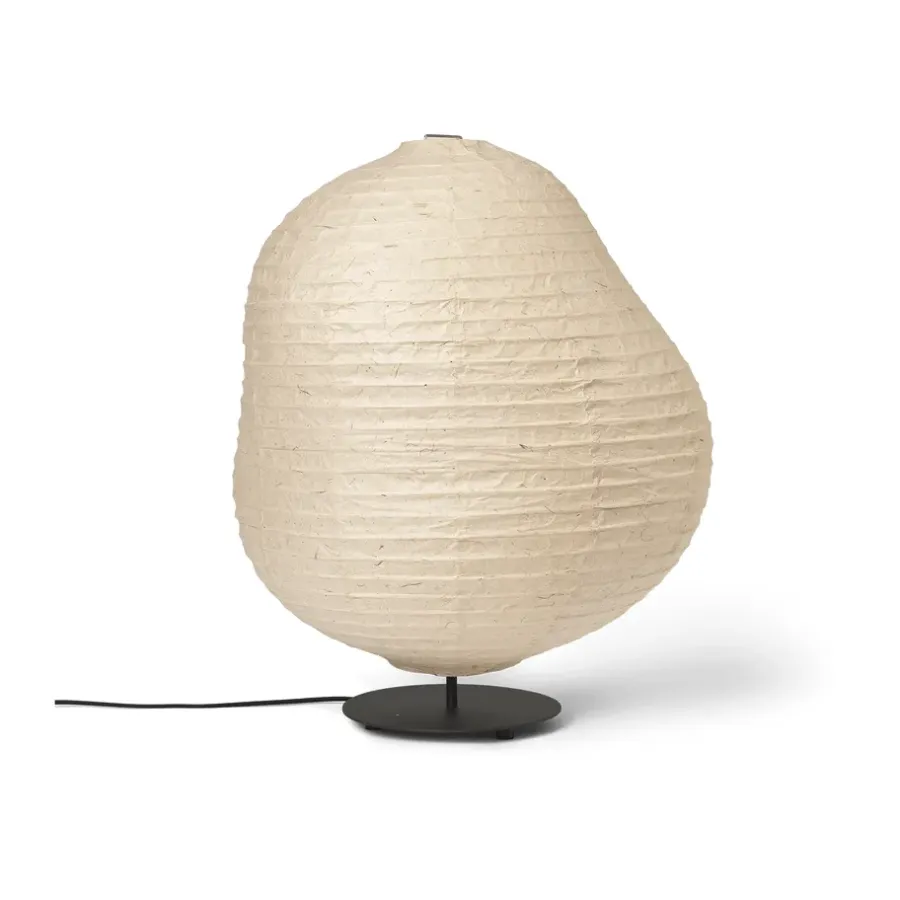 Golvlampor-Ferm Living Kurbis golvlampa low, Natural-black