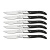 Matbestick-Hâws Laguiole By grillkniv 6-pack, Black Wood