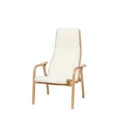 Lamini barnfåtölj, fårskinn offwhite, oljad ek^Swedese Online