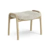 Fåtöljer & Fotpallar·Barnfåtöljer|Barnfåtöljer-Swedese Lamini fotpall till barn lackad ek/fårskinn, Moonlight (beige)
