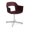 Kontorsstolar & Skrivbordsstolar-HAY Layout Armchair 231 kontorsstol, Bordeaux-polerad aluminium 4 star swivel base
