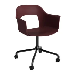 Kontorsstolar & Skrivbordsstolar-HAY Layout Armchair 261 stol, Bordeaux-black