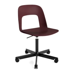 Kontorsstolar & Skrivbordsstolar-HAY Layout Chair 141 stol, Bordeaux-black