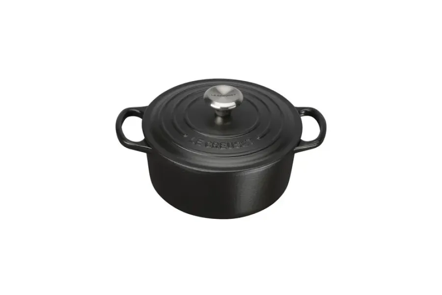 Gjutjärnsgrytor|Grytor-Le Creuset rund gryta Ø22 cm, Mattsvart