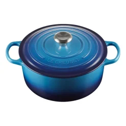 Gjutjärnsgrytor|Grytor-Le Creuset rund gryta 5,3 l, Azure blue
