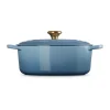 Gjutjärnsgrytor|Grytor-Le Creuset Signature oval gryta 4,1 l, Chambray